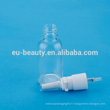 Bouteille en verre à pulvérisateur nasal à brouillard fin en plastique pour les soins des personnes